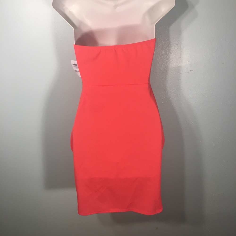 Pink Strapless Body Con Dress Medium - Picture 5 of 8